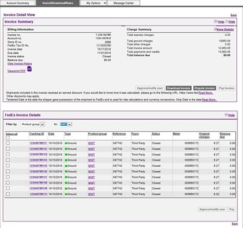 fedex billing online